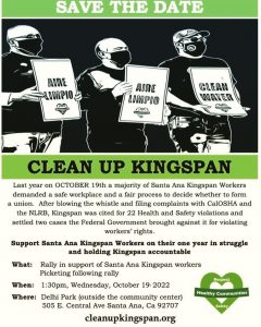 Clean up Kingspan